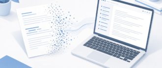 Иллюстрация: скан документа превращается в редактируемый текст