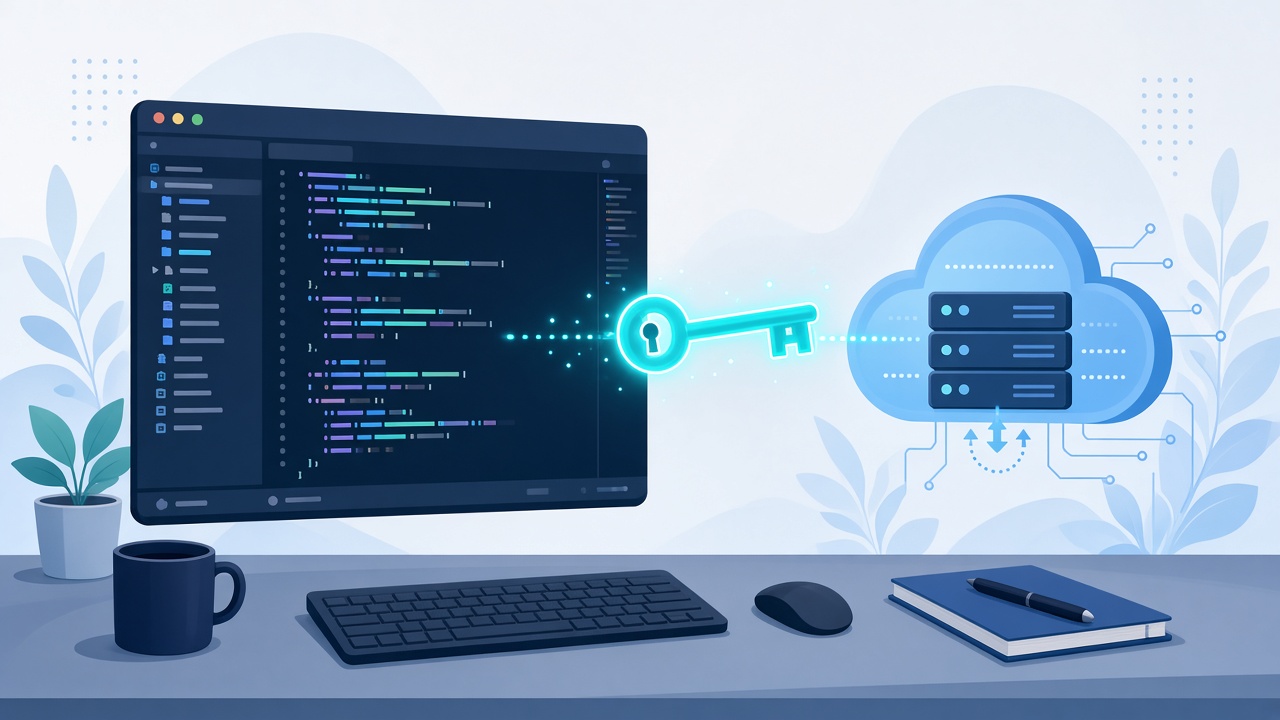 Иллюстрация: ключ доступа и строка кода для вызова API